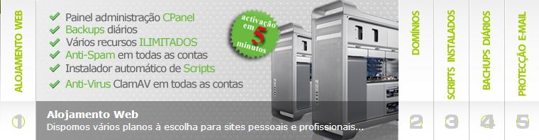 Alojamento Web Sites